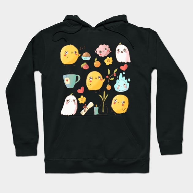 Cute pattern illustration Hoodie by Mayarart